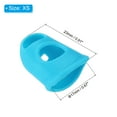 thumbnail image 2 of Uxcell Rubber Finger Tips Silicone Thumb Fingertip Protector Thimble for Guitar Playing Sky Blue XS Size 30 Pack, 2 of 6