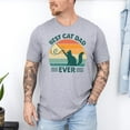 thumbnail image 2 of Best Cat Dad Ever Shirt Vintage Fist Bump Cat Lover Gift Funny Cat Owner Tee Father’s Day Cat Dad T-Shirt, 2 of 2