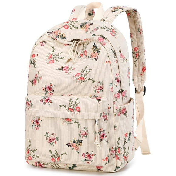 Mochila escolar Bluboon Corduroy Flower 30x43x17 cm