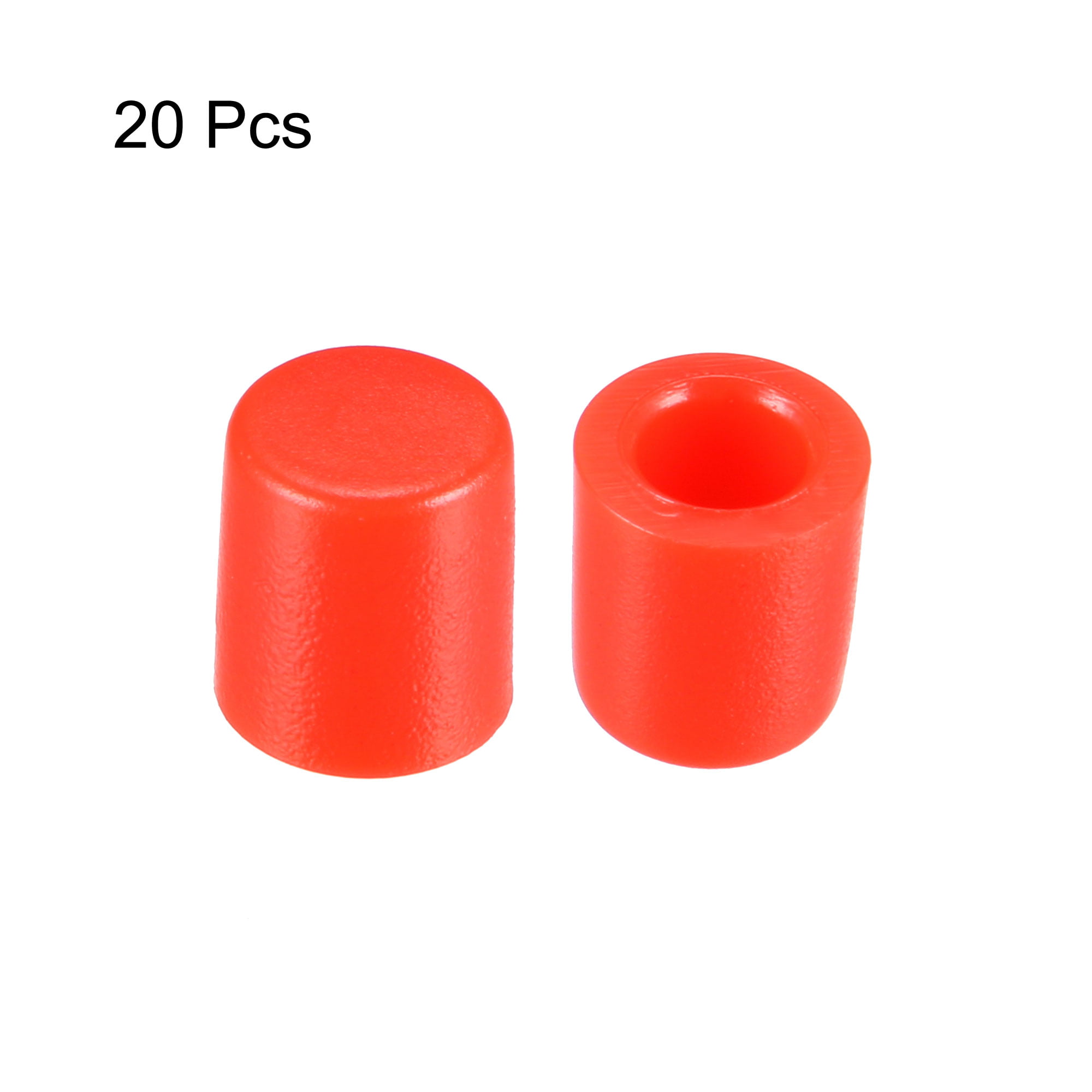 uxcell 20Pcs Plastic 9.3x5.6mm Pushbutton Tactile Switch Caps Cover Keycaps Red for 6x6x7.3mm Tact Switch 