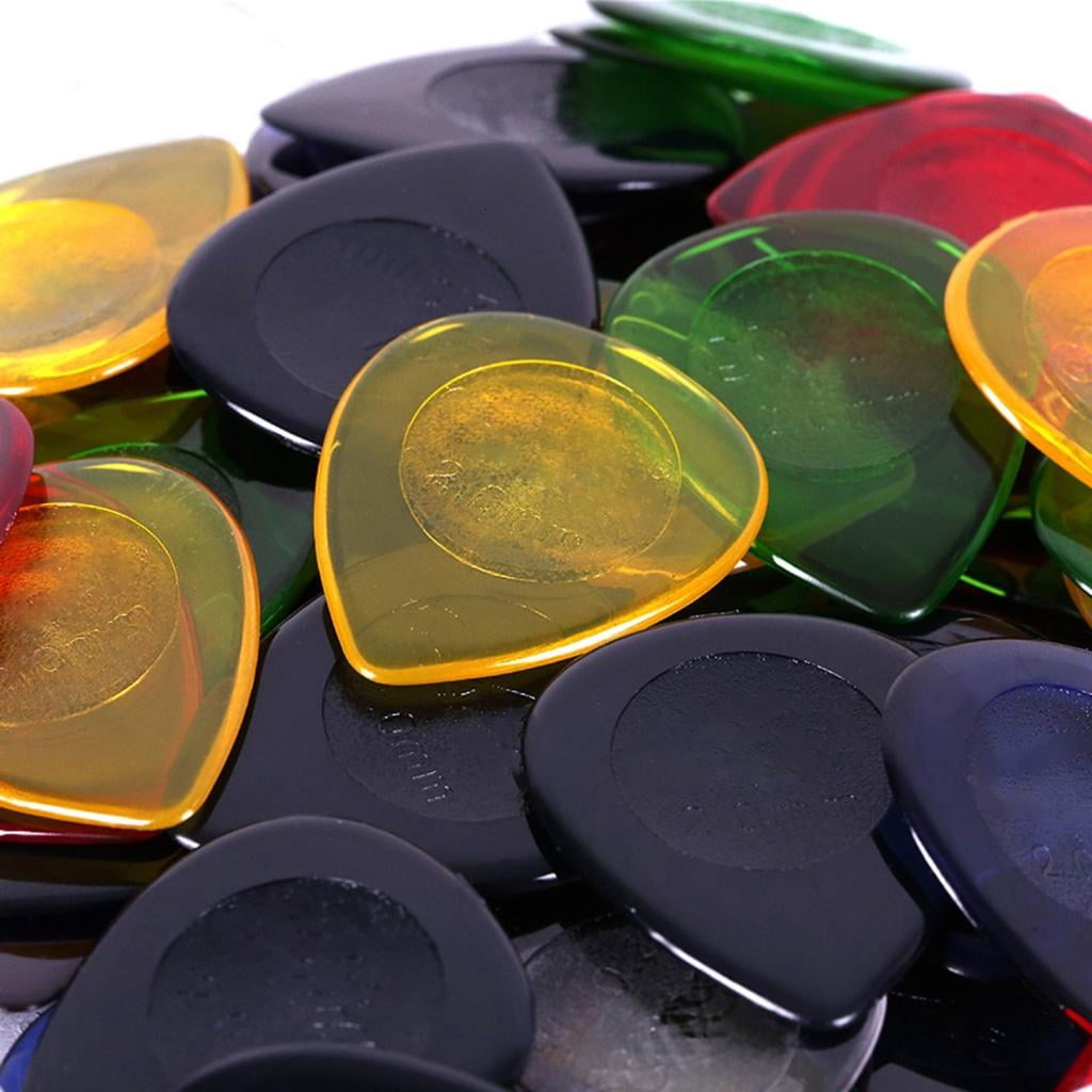 Yihuala 100Pcs Water Shaped Guitar Thumb Picks Electric Guitar Picks Replacement Guitar Bass Pick Plectrums Enduring