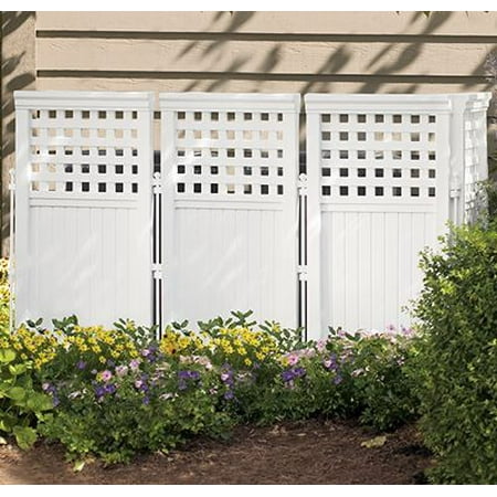 Suncast Freestanding Resin 4-Panel Outdoor Screen Enclosure, Light Taupe