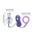 thumbnail image 3 of Parrot Harness and Leash, Pet Bird Harness with Leash, Adjustable Fit Breathable Fabric Escape-Proof,For Small to Medium Parrots, Outdoor Training & Walks (5.5x4.7 Inch,Green ), 3 of 5