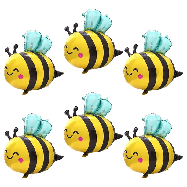 Paquete de 6 globos con forma de abeja feliz de Hokilands para decoración de fiestas