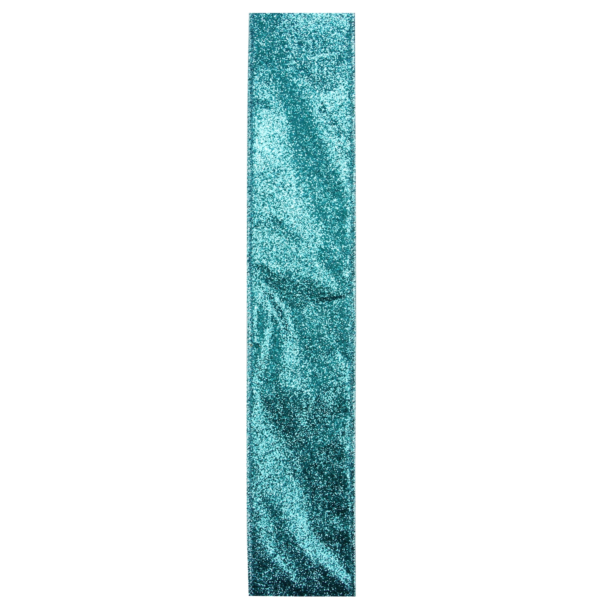 Northlight Pack of 12 Shimmering Teal Green Solid Wired Christmas Craft Ribbon - 2.5" x 120 Yards