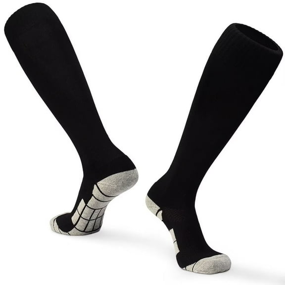 Soccer Socks 2 Pairs- Team Sports Baseball Football Socks Knee High Athletic Socks for Kids Youth Adult Size S-XL