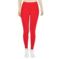 thumbnail image 2 of Red Sweatpants Women Low Waisted Opaque Soft Yoga Waisted Slim Pants Solid Length Pants, 2 of 4