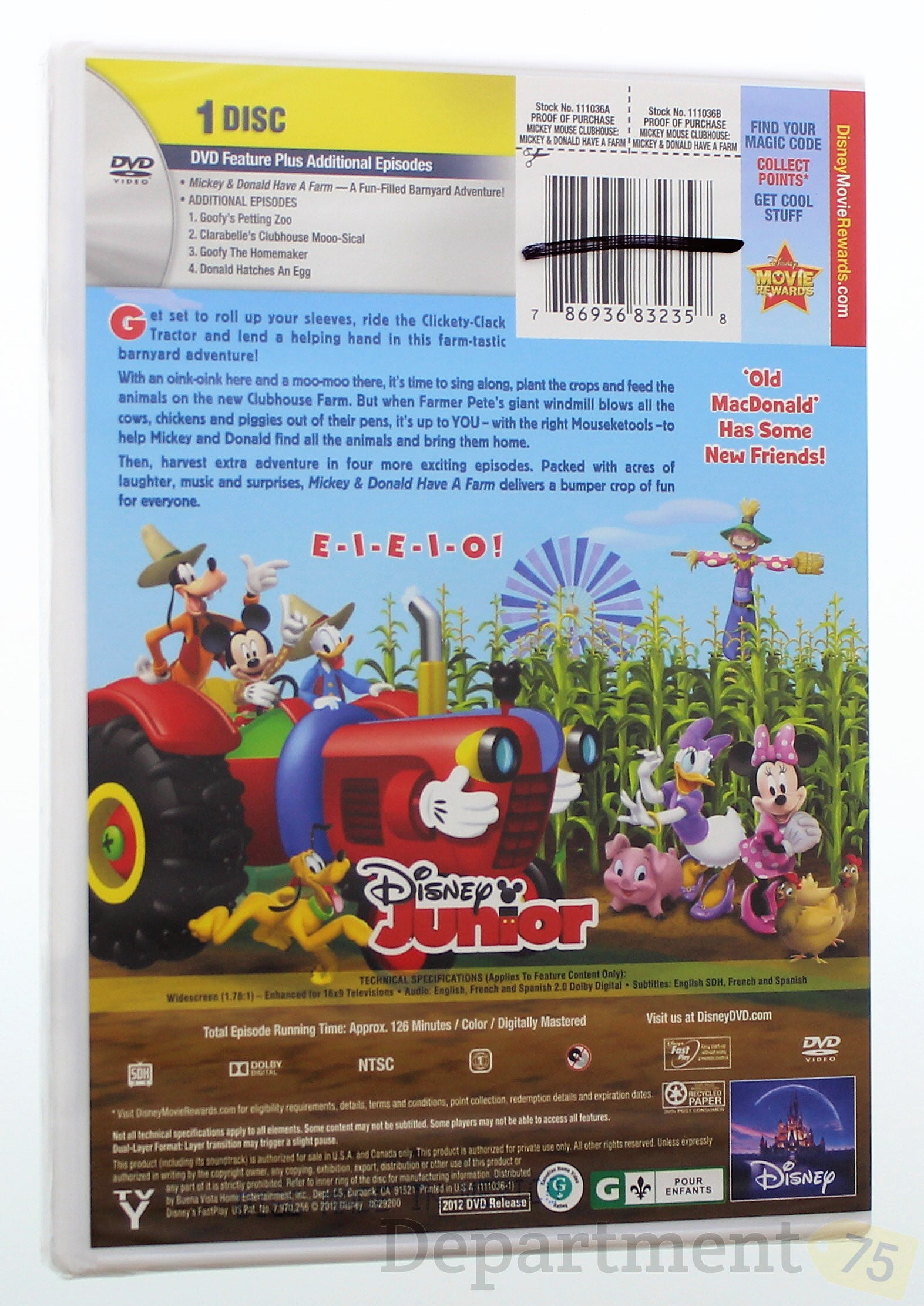 La Maison De Mickey: Mickey And Donald Ont A Farm No. 20 DVD New