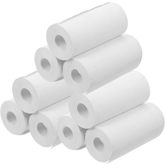 10 Rolls Printer Paper Printable Stickers Name Labels Thermal Scroll White Student