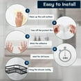 thumbnail image 3 of Shower Caddy Adhesive Replacement, No Drilling Transparent Adhesive Wall Hooks for Corner Shower Organizer, Waterproof Adhesive Strips for Bathroom Storage Shelf, 3 of 7