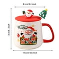 thumbnail image 3 of Christmas Ceramic Mugs, Ceramic Coffee Cups, Cute Kids Cup, Apple Shaped Novelty Mugs, for Milk, Juice, Latte, Tea, Cappuccino, Mocha, 13.5 oz Capacity, 3 of 5