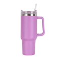 thumbnail image 1 of Taza de coche de acero inoxidable de gran capacidad, 40oz, con asa, taza con pajita aislante de refrigeración y calefacción, taza portátil para artículos para el hogar, 1 of 5