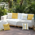 thumbnail image 6 of Outdoor Pillow Covers 20x20 Inch Set of 4 Hello Sunshine Decorative Yellow Throw Pillows Outdoor Summer Waterproof Decor for Patio Funiture Garden Polyester Cushion Covers 013D, 6 of 6