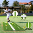 thumbnail image 2 of KFFKFF10x3ft Baseball Batting Mat w/ Foam Backing, Upgraded Anti-Slip Softball Hitting Mat with Tightening Rope for Indoor Outdoor, 2 of 8