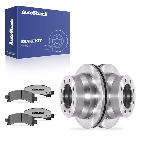 AutoShack Rear Vented Brake Rotors   Ceramic Pads 6-PC Brake Kit Replacement for 2017-2018 GMC Savana 3500 2009 Chevrolet Express 3500 2009 GMC Savana 3500 2016 Chevrolet Express 4500 13.58" (345 mm)