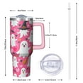 thumbnail image 2 of 40oz Halloween Tumbler with Straw and Lid Haunted Pumpkin Bat Travel Coffee Tumbler Cup with Handle for Halloween Birthday Gifts, 2 of 5