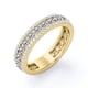 thumbnail image 4 of JeenMata Alianza de Boda de Eternidad con Moissanita de Talla Brillante Redonda de 0,75 Quilates con Doble Pavé Chapada en Oro Amarillo de 18 K sobre Plata, 4 of 6