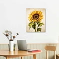 thumbnail image 2 of COMIO Sunflower Kitchen Decor Simple Life Rustic Wall Decor Vintage Watercolor Sunflower Wall Pictures for Bedroom Canvas Art Flower Painting Kitchen Wall Decor Gallery Wrapped, 2 of 4