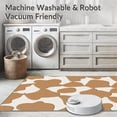 thumbnail image 5 of ODIKA 4'x6' Machine Washable Non-Slip Area Rug, Rustic Interlocking Spotted with Asymmetric Borders and Natural Motifs High Traffic Rug, Brown, 313137, 5 of 7
