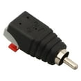 Speaker Wire A/V Cable To Audio Male Female Rca Connector Adapter Press Plug