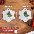 thumbnail image 3 of 3drose, Hummingbird Christmas, 3 inch Snowflake Porcelain Ornament, 3 of 7