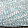 thumbnail image 3 of SAFAVIEH Courtyard Blair Geometric Indoor/Outdoor Area Rug, 5'3" x 5'3" Round, Light Blue/Light Grey, 3 of 9