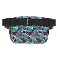 thumbnail image 3 of Kdxio Fish In The Wave Crossbody Double Layer Waist Bag Belt Bag for Unisex Fanny Pack Fashion Waist Packs for Hiking Running Shopping Traveling, 3 of 9