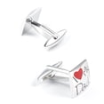 thumbnail image 1 of Gemelos con texto «I Love My Dad» para hombre, de cobre bañado en plata, 1 of 3