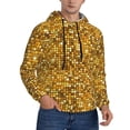 thumbnail image 2 of Lsque Bright Shiny Golden Pattern Casual Men's Hoodie,Hooded Sweatshirt with Kangaroo Pocket,Pullover Hoodie-4X-Large, 2 of 7