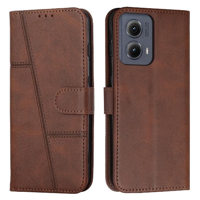 Funda Flip para FOXDOCK Motorola Moto Edge 2024 5G – Carcasa delgada y resistente a impactos con soporte para uso diario y profesional
