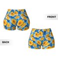thumbnail image 3 of Sikiie Blue Ocean Wave Sunflower Print Workout Shorts Women Scrunch Butt Gym Shorts Seamless High Waist Tummy Control Yoga Biker Athletic Shorts, 3 of 5