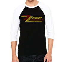 Men's Raglan Baseball Word Art T-shirt - ZZ Top