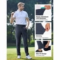 thumbnail image 2 of 2-Pack PULI Men’s Golf Pants Stretch Classic Fit Waterproof Tapered Work Casual Hiking Pants with Pockets, 2 of 6
