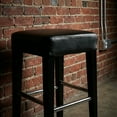 thumbnail image 4 of Cortesi Home Onyx Counter Stool in Genuine Leather with Black Legs, Black, 4 of 9