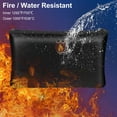 thumbnail image 6 of Fireproof Document Bags, EEEkit 8.2x4.7" Waterproof and Fireproof Money Bag, Fireproof Safe Storage Pouch with Zipper, Silicone Coated Cash Bags for Jewelry, File, Tablet, iPad, Passport, Valuables, 6 of 10