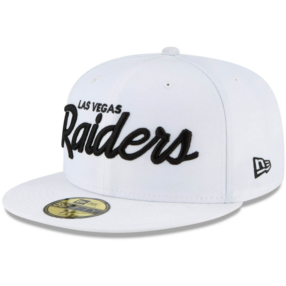 Las Vegas Raiders Logo New Era Logo Omaha 59FIFTY Fitted Hat White