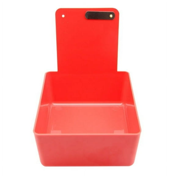 Plasdent 207MLP-5P Plastic Lab Pan With Metal Clip 7-1/16" X 5-5/8" X 2/3" Rose