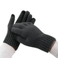 thumbnail image 3 of Gloves Mittens Winter Mens Warm And Thick Cold Proof Solid Color Screen Gloves Gloves Mittens, 3 of 5