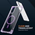 thumbnail image 3 of Four Corners Air Cushion Anti Drop Cell Phone Case for Samsung Galaxy Note 20 Translucent Magnetic[Compatible With Magsafe] Air Cushion Frame Protective Phone Case for Samsung Note 20, Purple, 3 of 8