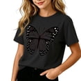thumbnail image 2 of Babcutegg Girls' Printed Short Sleeve Crew Neck T-Shirt For Everyday Comfort And Stylish Layering Black Size 3, 2 of 5