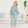 thumbnail image 5 of Fluffy Pajamas Set Fuzzy Winter Warm Pj Sets Pullover Tops and Long Pants Delicate Dragonflies Pattern X-Small, 5 of 8