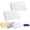 White, variant on Cooling Marshmallow Puff Pillow, Mellow Pillow for Adults, Cloud Bed Sleep Pillows, High Resilience Support Neck Align Side Back Sleepers Breathable Skin Friendly Washable (Yellow,1 Pcs)