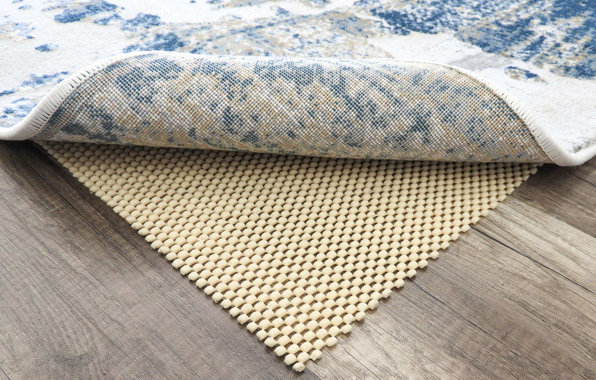 Rugs America Astor AD40D Sapphire Blue Transitional Abstract Ivory Area Rug, 2'x8'