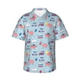thumbnail image 1 of Balery Brain Training Camisas hawaianas de manga corta para hombre, camisas playeras de corte holgado, camisas de vacaciones con botones,Large, 1 of 7