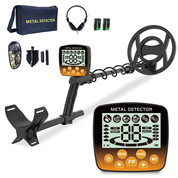 Detector de metales Cyphyja GT921 de 10" impermeable, 5 modos