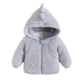 thumbnail image 2 of ATOGUTA Toddler Girl Coat Full Zip Fleece Jacket Sherpa Outwear Coat Fall Winter Gray, Size 12M-5T, 2 of 6