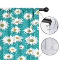 thumbnail image 4 of Blackout Kids Curtains,Turquoise Daisy Flower Pattern Childrens Insulated Curtains Set Of 2,Bedroom Essentials,Toddler Room Decor 52"x63", 4 of 5