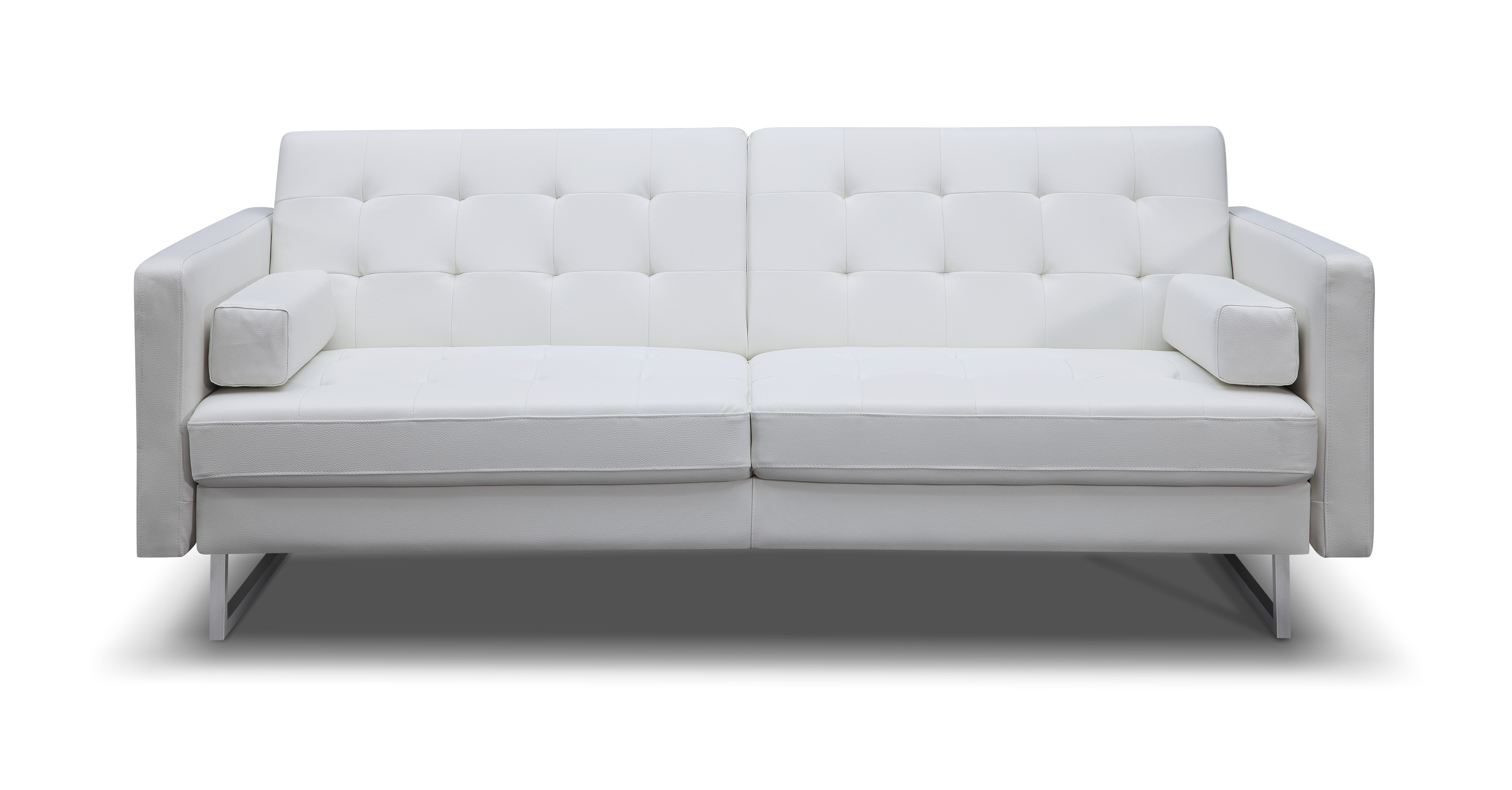 modern white leather sofa bed