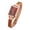 Red, variant on Women Watch Oblong Dial Quartz Movement Exquisite Pointer Display High Accuracy No Delay Wrist Decoration Lightweight Lady Wristwatch