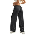 thumbnail image 5 of Womens Sweatpants Wide Leg Drawstring Workout Casual Baggy Pants High Waist with Pockets, 5 of 6